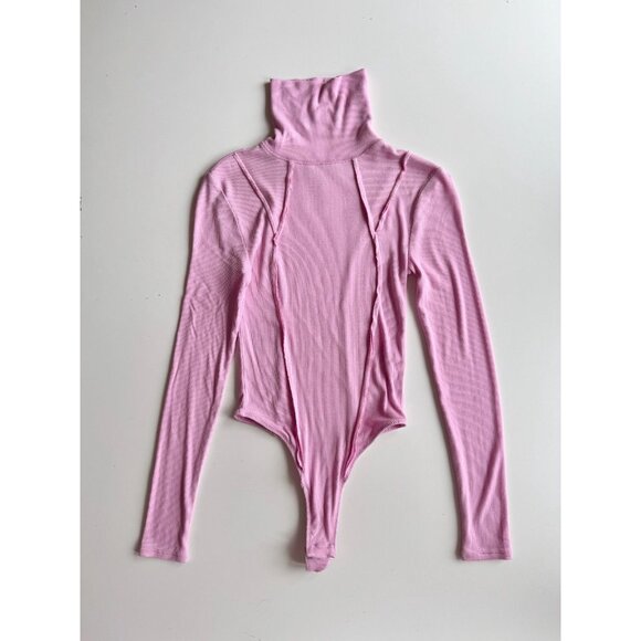 Urban Outfitters OUT FROM UNDER Willow Pink Ribbed Jersey Bodysuit, Size XS - Picture 5 of 15